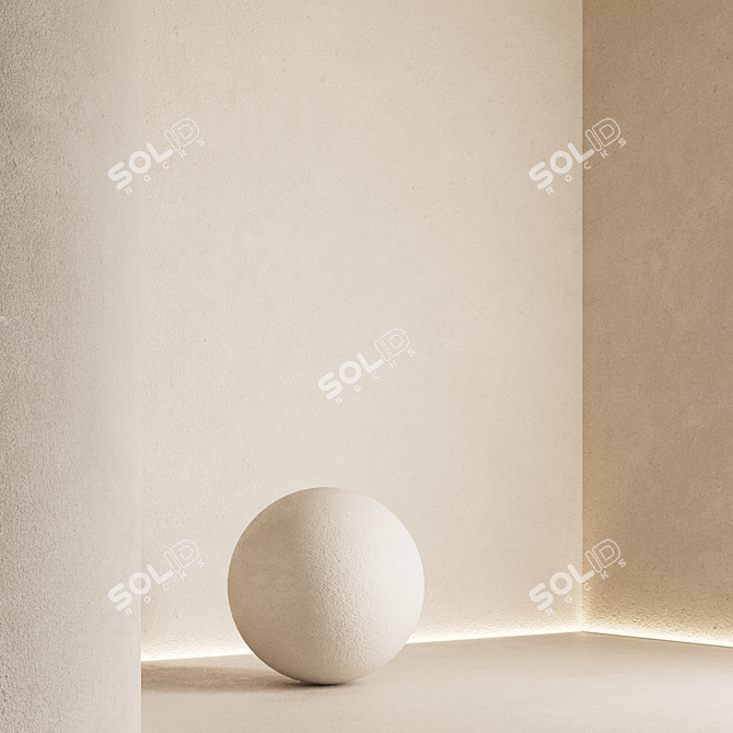  Seamless Texture Decorative Plaster 3D model image 2