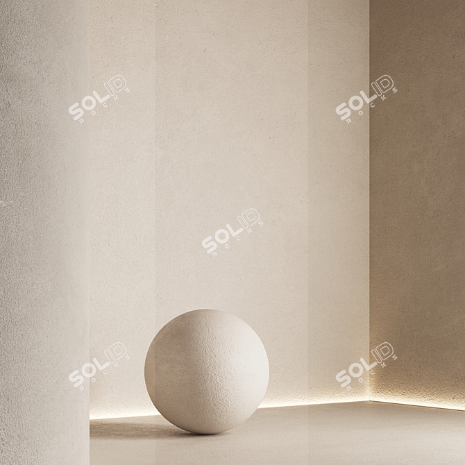  Seamless Texture Decorative Plaster 3D model image 3