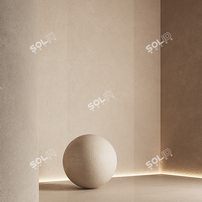  Seamless Texture Decorative Plaster 3D model image 4