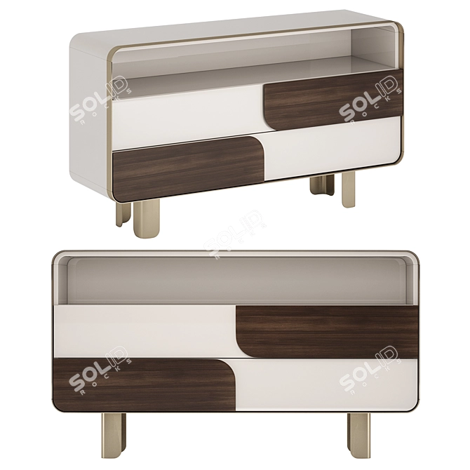 Elegant SOUL Chest Of Drawers 3D model image 2