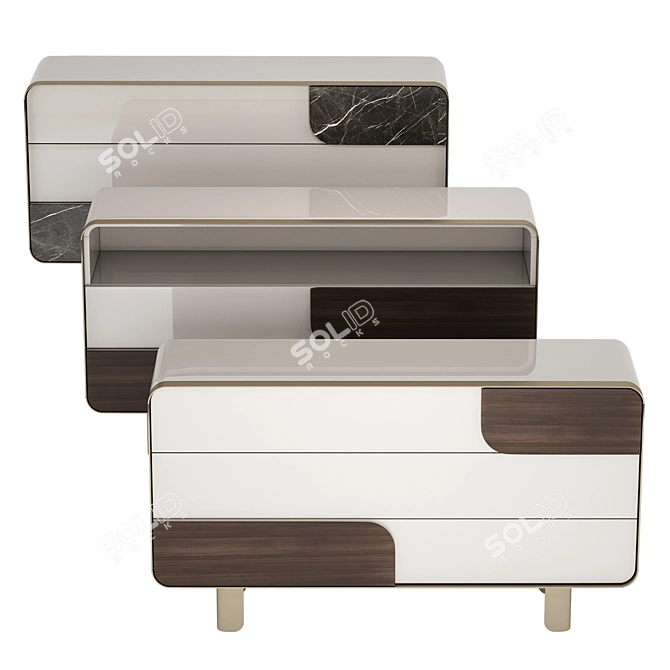 Elegant SOUL Chest Of Drawers 3D model image 6