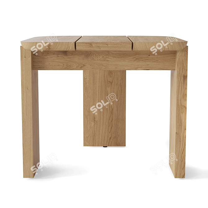 Restoration Hardware Teak Side Table 3D model image 3