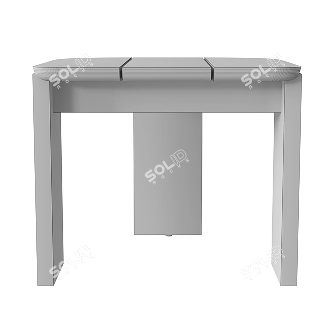 Restoration Hardware Teak Side Table 3D model image 4