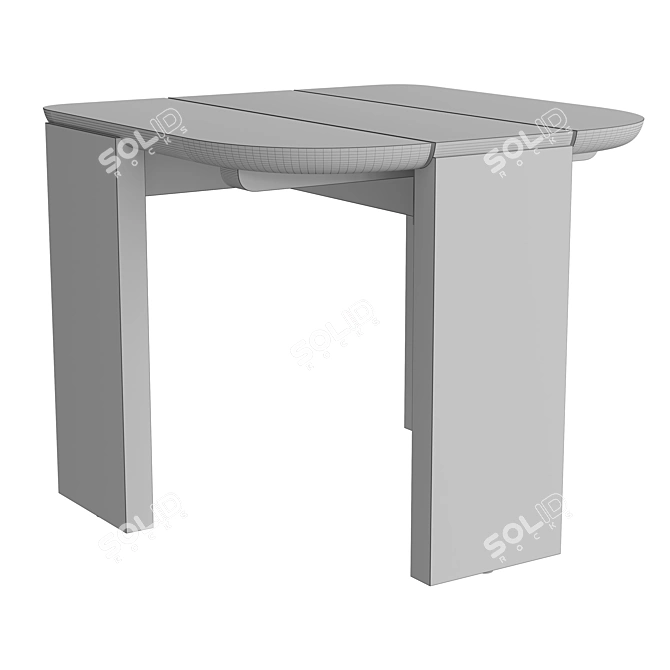 Restoration Hardware Teak Side Table 3D model image 5