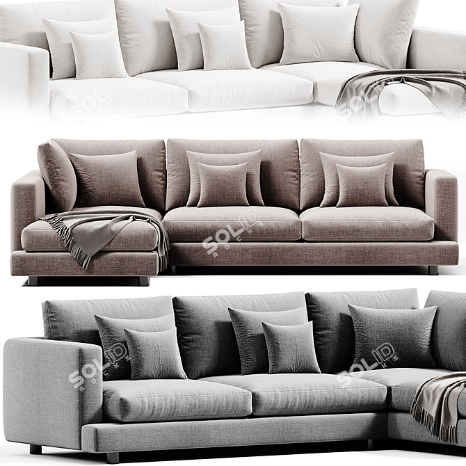 Flexform Long Island 05 Sofa 3D model image 2