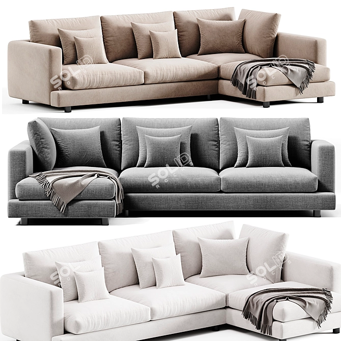 Flexform Long Island 05 Sofa 3D model image 3