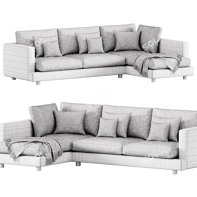 Flexform Long Island 05 Sofa 3D model image 4