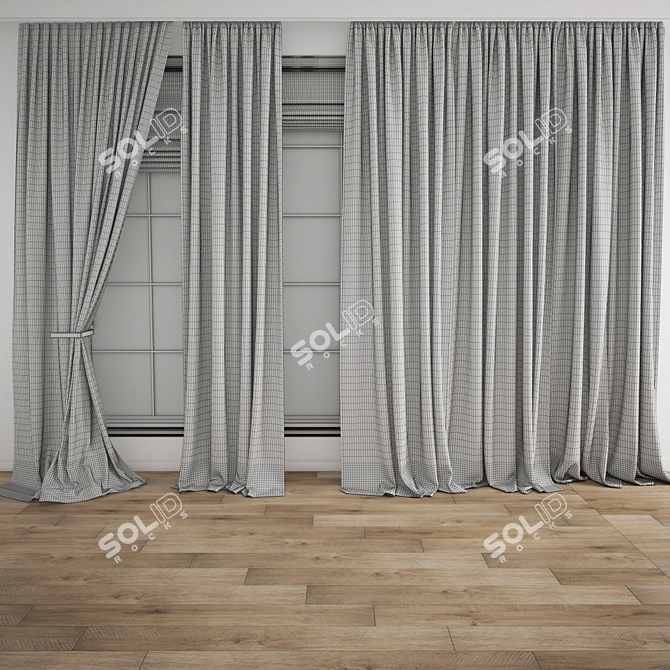  3ds Max Curtain Obj Texture 3D model image 2