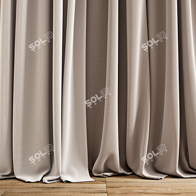  3ds Max Curtain Obj Texture 3D model image 3