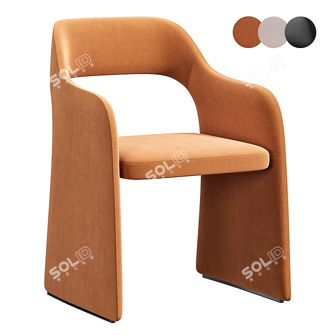 Contemporary Echo Petite Lounge Chair 3D model image 1