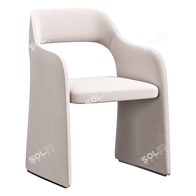 Contemporary Echo Petite Lounge Chair 3D model image 2