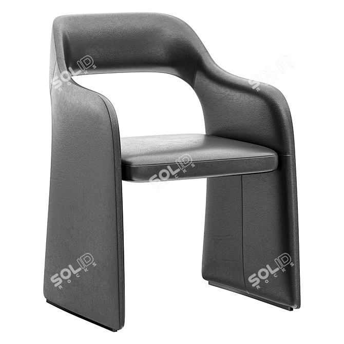 Contemporary Echo Petite Lounge Chair 3D model image 3