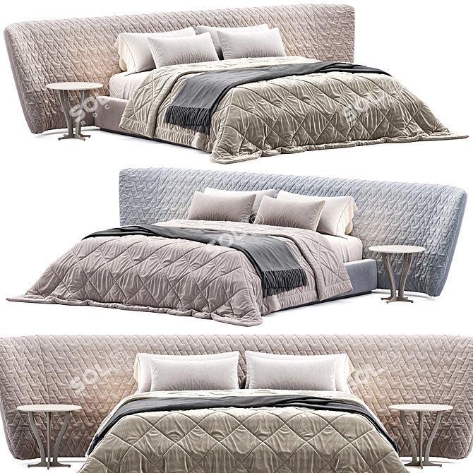 Alberta Salotti Semira Bed 3D model image 1