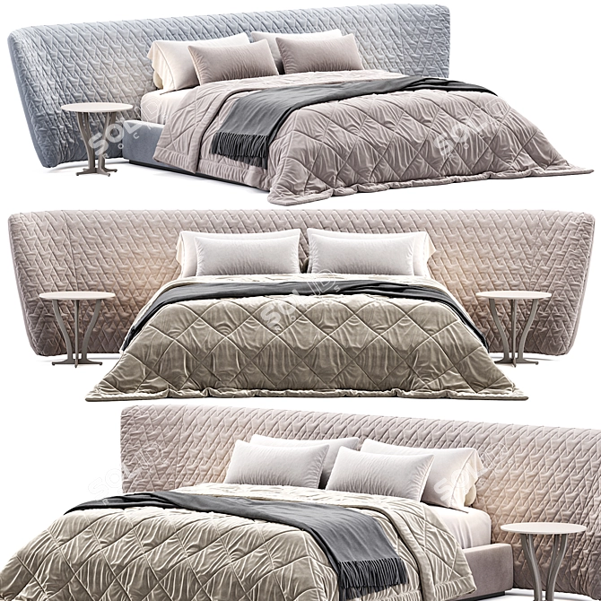 Alberta Salotti Semira Bed 3D model image 2