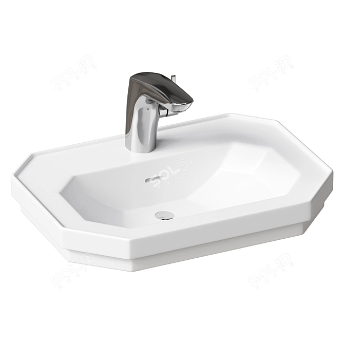 Duravit 1930 50cm Wall-Mounted Sink 3D model image 1