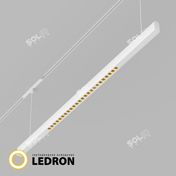 Magnetic System LED Light Fixture 3D model image 1