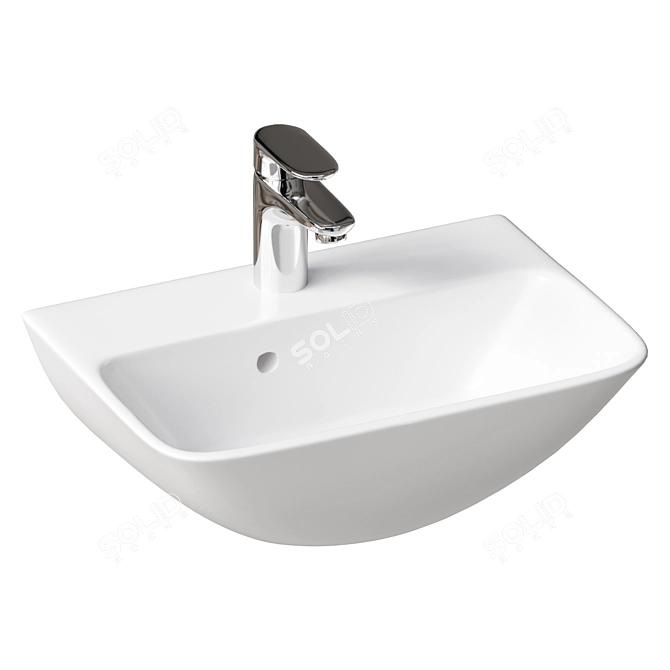 Duravit Me by Starck Сontemporary Wall-mounted Sink 3D model image 1
