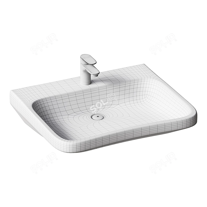 Duravit DuraStyle Wall-Mounted Basin 3D model image 2