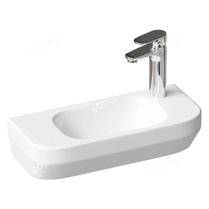 Sleek Duravit DuraStyle Wall-Mounted Sink 3D model image 1