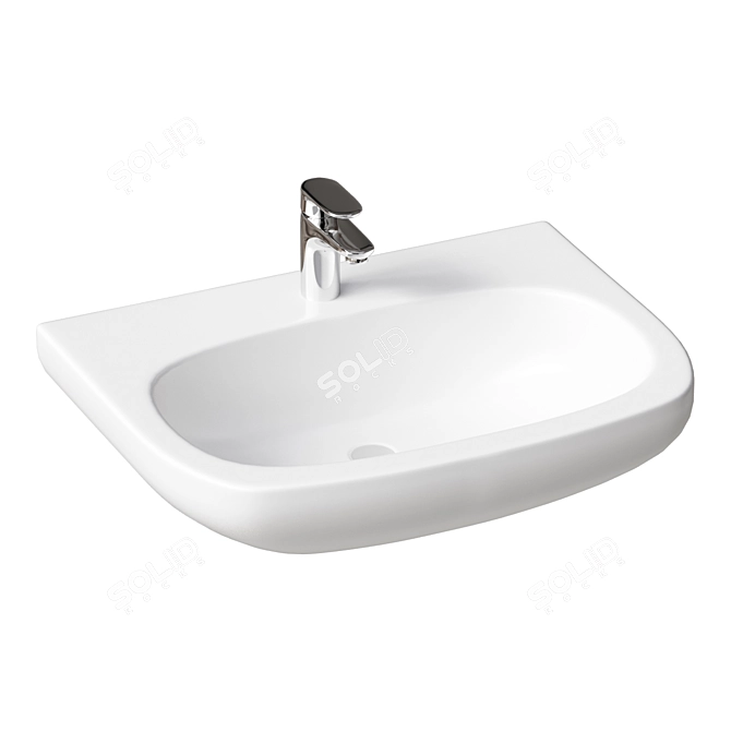 Duravit D-Code Wall-Mounted Sink 3D model image 1