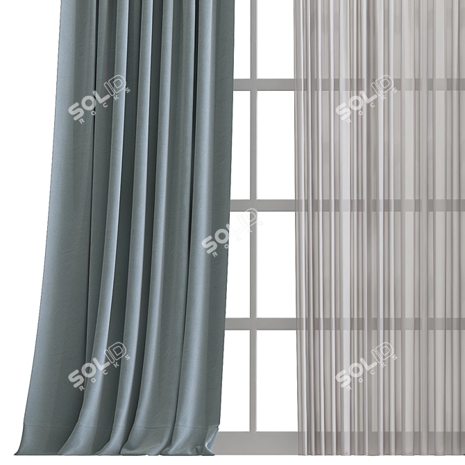 Refined Drapery Design 3D model image 2