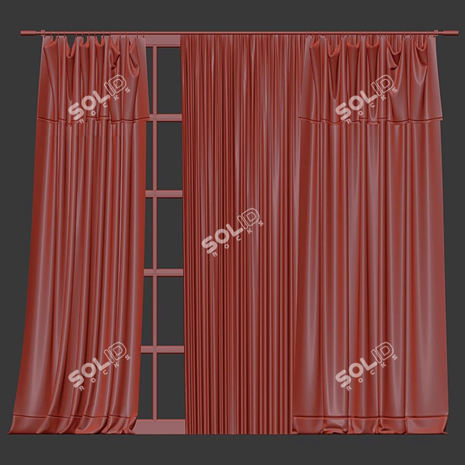 Refined Drapery Design 3D model image 4