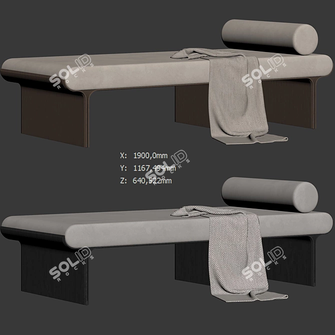 Stami Daybed with Plush by Gallotti & Radice 3D model image 5