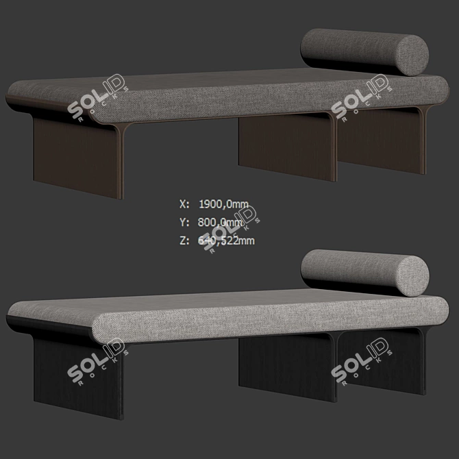 Stami Daybed with Plush by Gallotti & Radice 3D model image 6