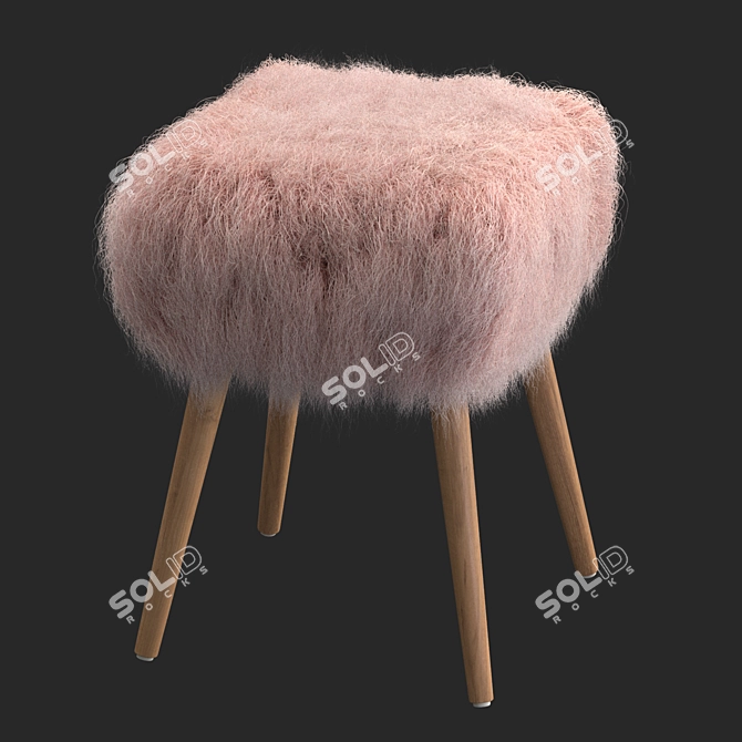 Corner Design Goat Stool 3D model image 3