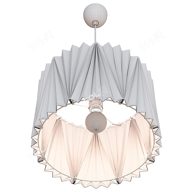 Sleek White Pendant Lamp IKEA 3D model image 3