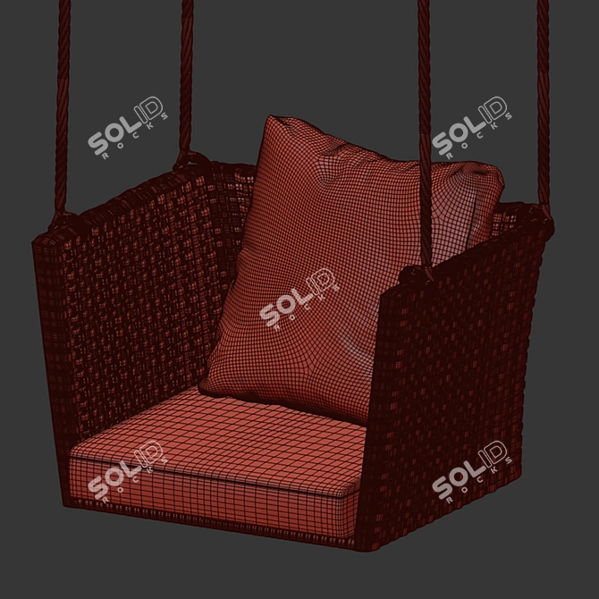 Luxury Garden Hanging Chair 3D model image 4