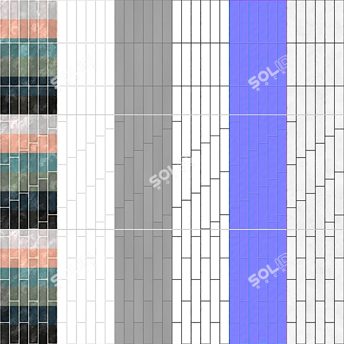 Lusa Ceramic Tiles Collection Set 3D model image 5