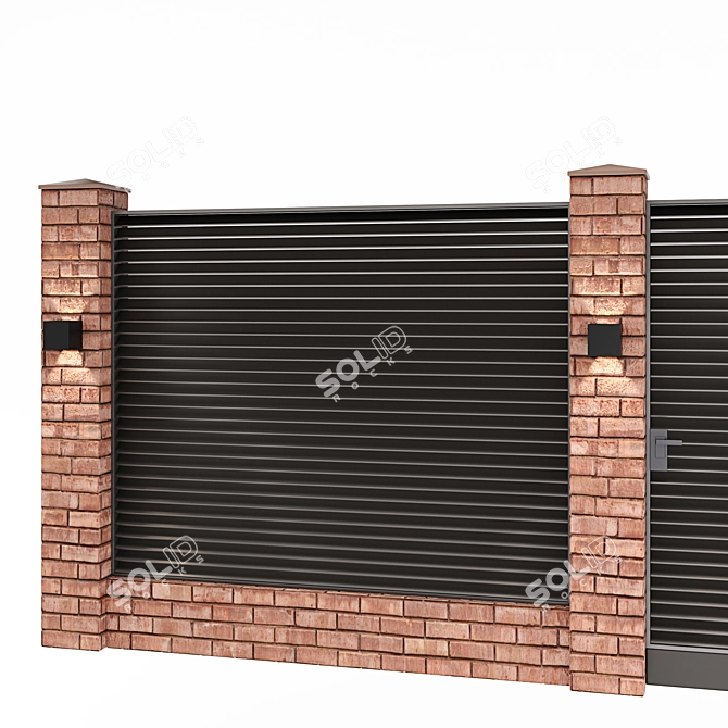 Versatile Privacy Fence Set 3D model image 2