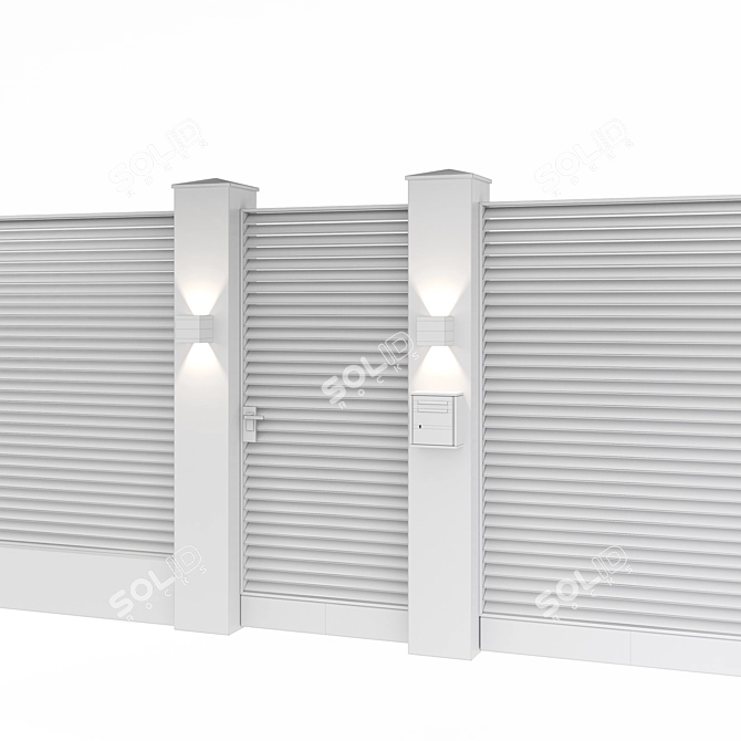 Versatile Privacy Fence Set 3D model image 4