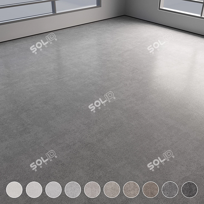 Multi-Colored Seamless Concrete Flooring 3D model image 1