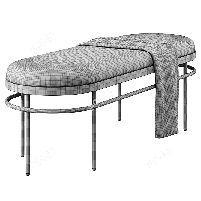 Elegant Sylva Oval Bench_UNSPLIT 3D model image 5