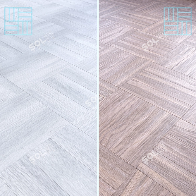 Quality 3D Wooden Floor Model 3D model image 1