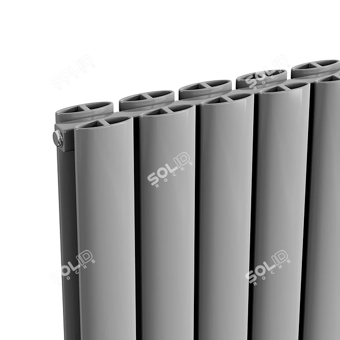 Apollo Magenta Curve Horizontal Radiator 3D model image 2