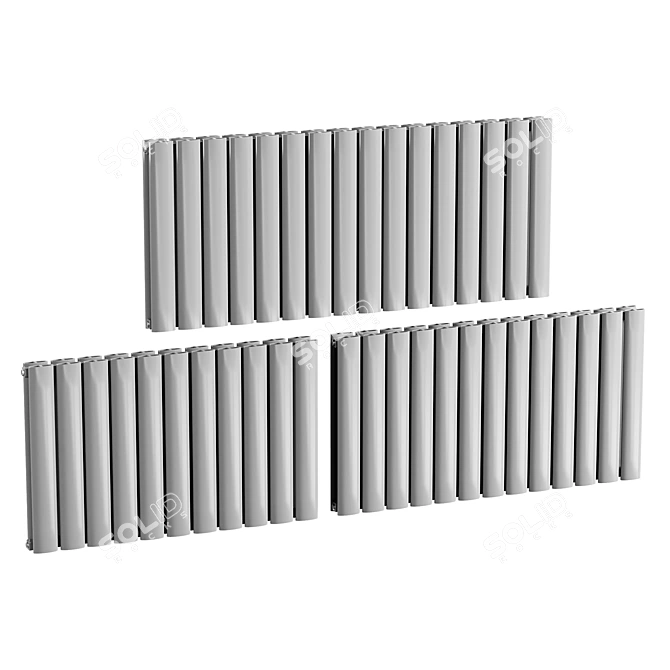 Apollo Magenta Curve Horizontal Radiator 3D model image 3