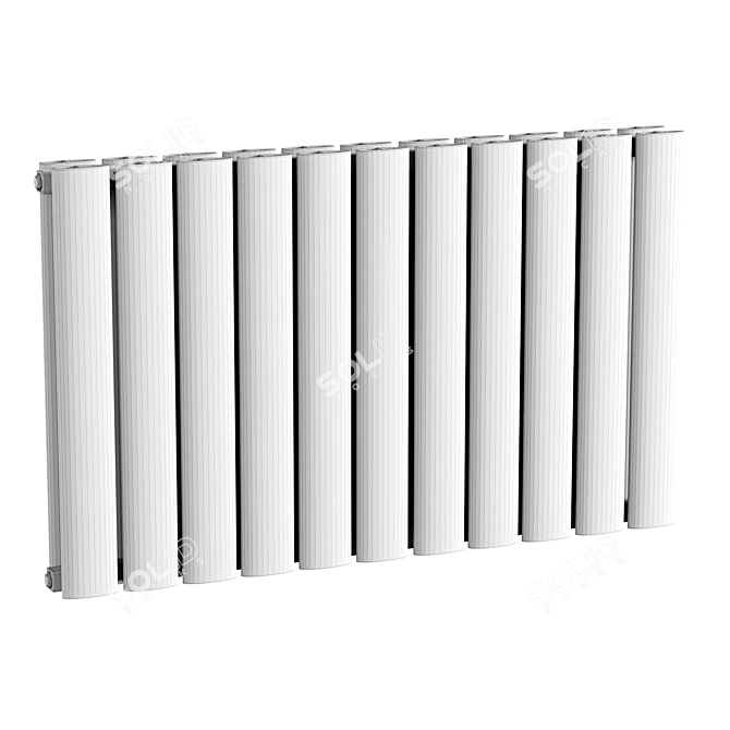 Apollo Magenta Curve Horizontal Radiator 3D model image 4