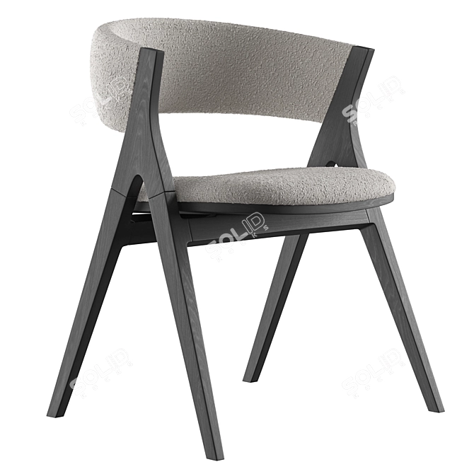 Sleek Modern Remo Dining Chair 3D model image 5