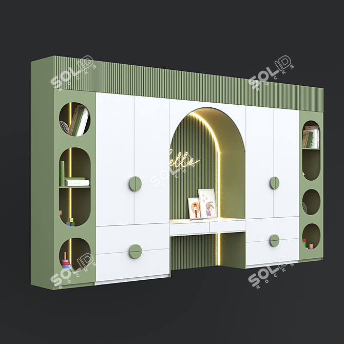 Customizable Children's Furniture Set 2 3D model image 2