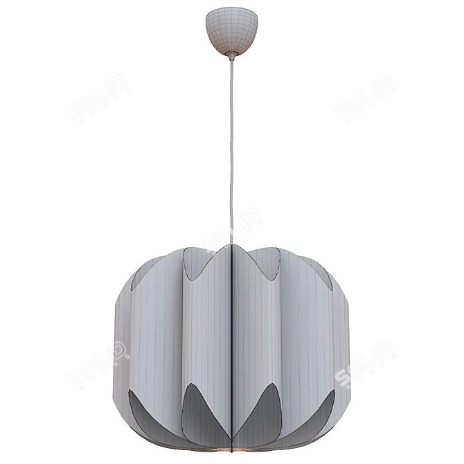  Modern White Pendant Lamp 3D model image 2