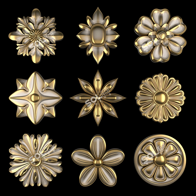 Ornament Element Pack 12: 3D Rendering Assets 3D model image 3