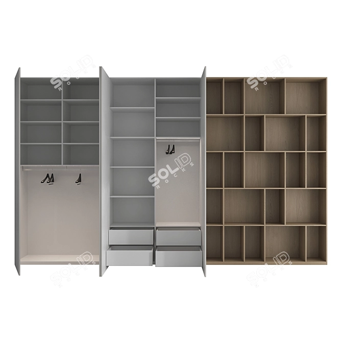 High-Quality 3D Wardrobe Set 3D model image 2