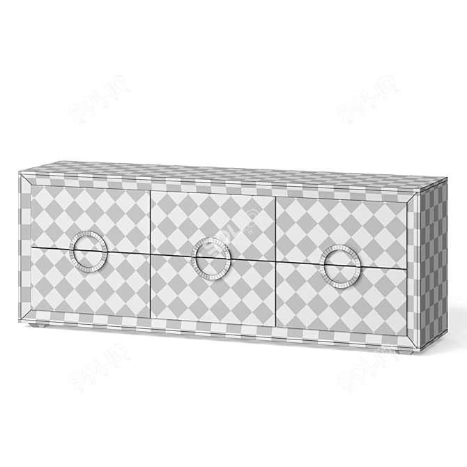 Modern Chic Deco Sideboard 3D model image 2