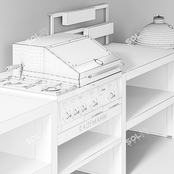 Outdoor Cooking T-Bone Grill 3D model image 3