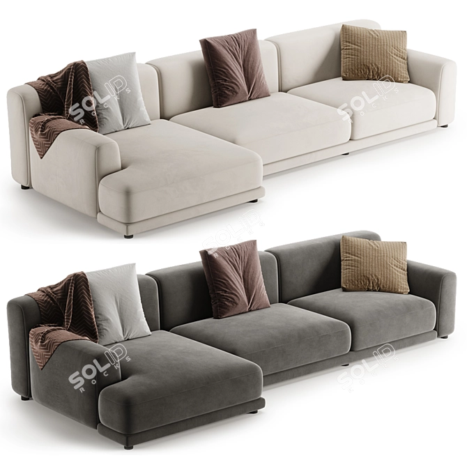 Modern Chaise Longue Sofa Design 3D model image 1