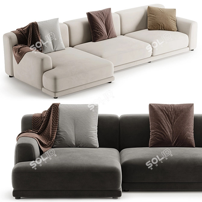 Modern Chaise Longue Sofa Design 3D model image 4