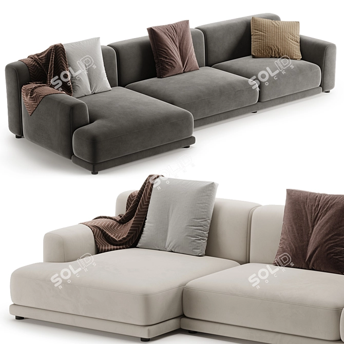 Modern Chaise Longue Sofa Design 3D model image 6